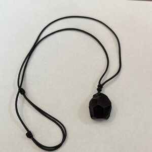 Raw Black Tourmaline Pendant Necklace